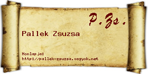 Pallek Zsuzsa névjegykártya